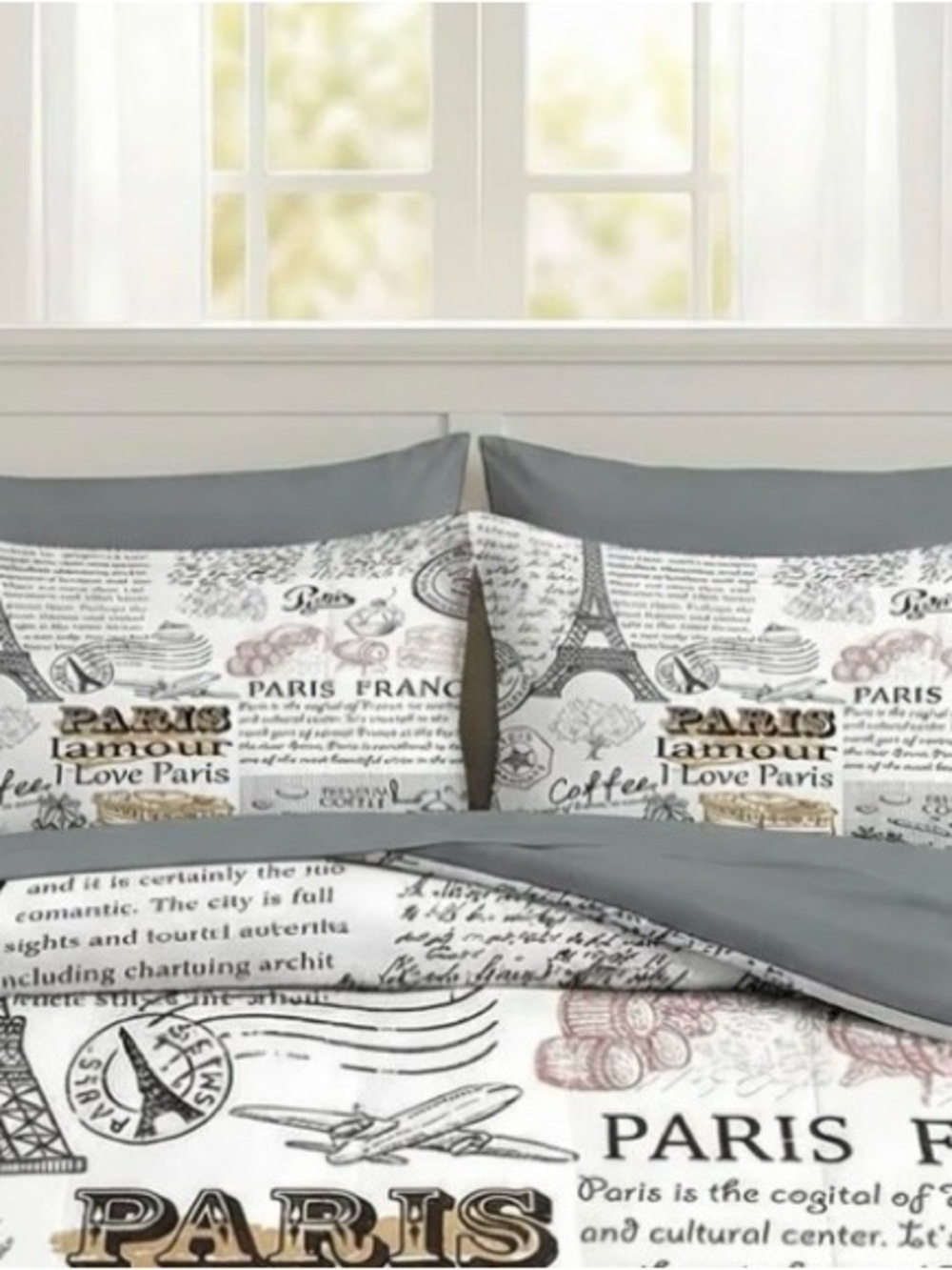 Paris-Themed King Sized Sheet Set